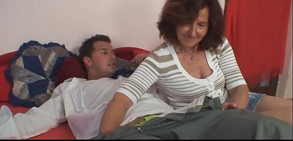  Horny girlfriends mother uses his dick